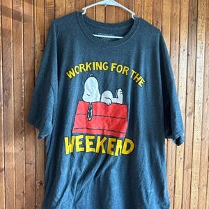 Peanuts Snoopy "working For The Weekend Men's Size 3xL